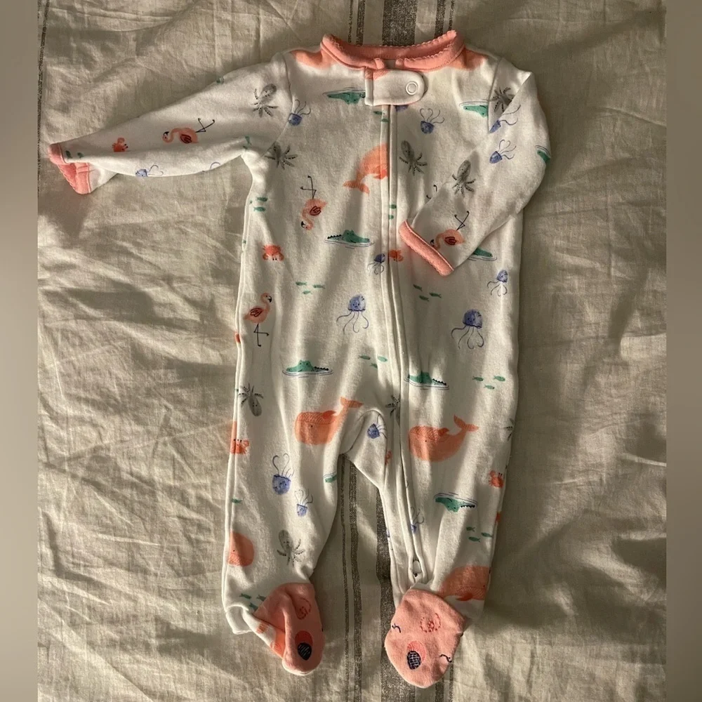Carter’s: Just One You | footed tropical pajamas | baby girl